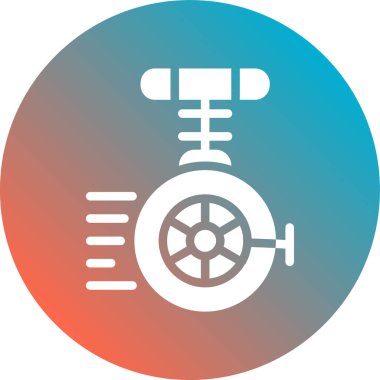 Araba simgesinin vektör illüstrasyonu