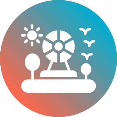 Güneş simgesinin vektör illüstrasyonu