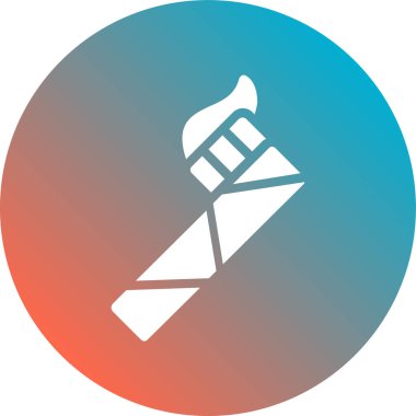 Ateşin bir simgesinin vektör illüstrasyonu