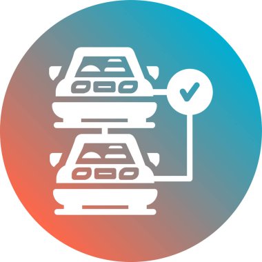 Araba yıkama. Basit illüstrasyon.