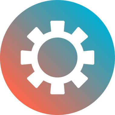 dişli düz simge. vektör, resimleme