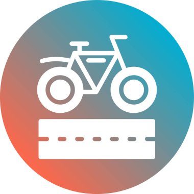 Bisiklet simgesinin vektör illüstrasyonu