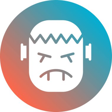 Beyaz ve kırmızı çizgi simgesi. Kızgın ve kızgın bir yüz. Olumsuz duygu işareti. Olumsuz duygular. Kötü ruh hali. Kötü duygular. Kötü ruh hali sembolü.