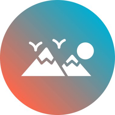 dağ ikonu vektör illüstrasyonu