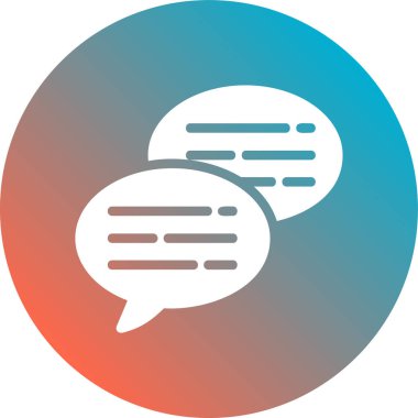 Sohbet simgesinin vektör illüstrasyonu