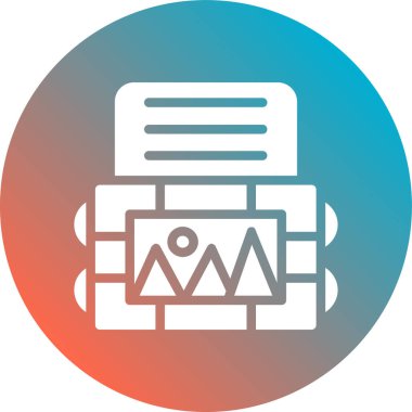 Bir resim simgesinin vektör illüstrasyonu