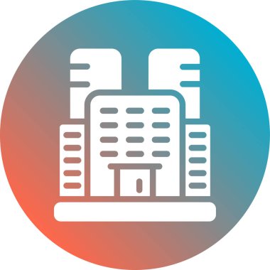 Modern yapı simgesinin vektör illüstrasyonu