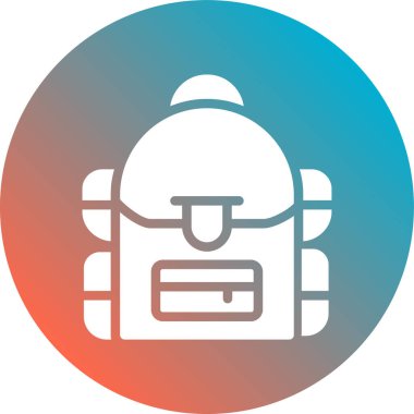 Sırt çantası simgesinin vektör çizimi