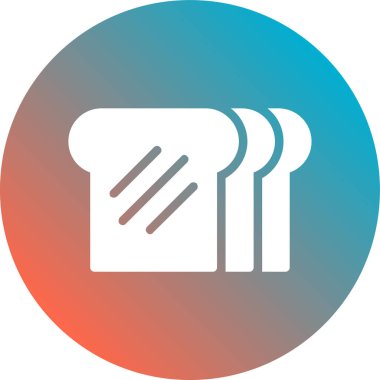 Ekmek. Web simgesi basit illüstrasyon