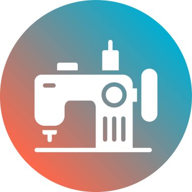 Dikiş makinesi simgesi. düz dizayn. 10 vektör çizimi.