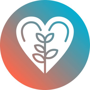 Modern b 'nin vektör illüstrasyonu kalp ikonundan yoksun