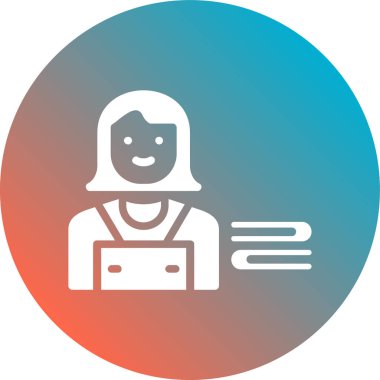 Bir kadın simgesinin vektör illüstrasyonu