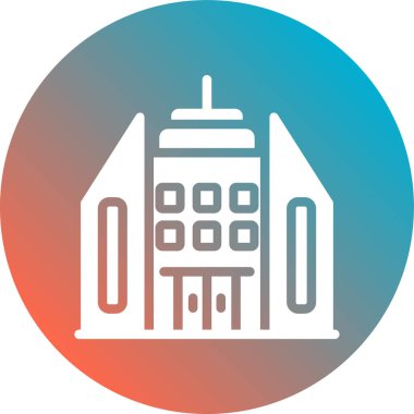 Bina. Web simgesi basit illüstrasyon