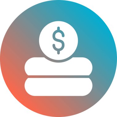 Dolar. Web simgesi basit illüstrasyon