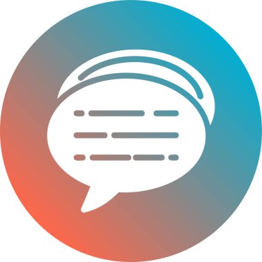 Sohbet simgesi vektör illüstrasyonu