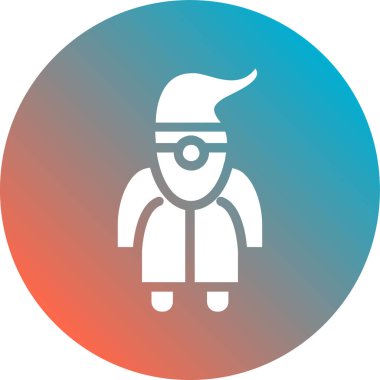 Santa şapka düz simgesi.