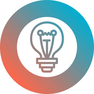 Soyut arka grupta izole edilmiş ampul simgesi