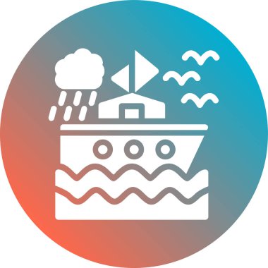 Gemi simgesi vektör illüstrasyonu