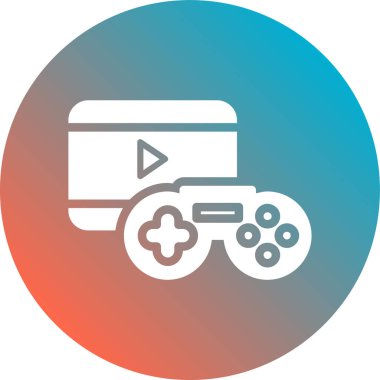 Oyun konsol simgesinin vektör illüstrasyonu