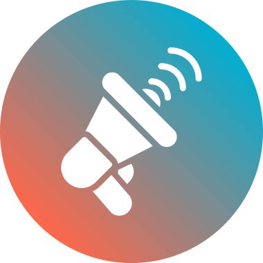 Megafon ikonu vektör illüstrasyonu