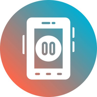 cep telefonu simgesi soyut bir grupta izole edildi