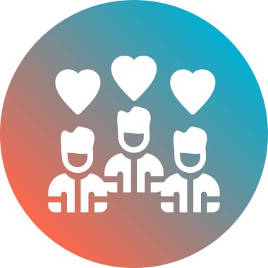 Kalp ikonu vektör illüstrasyonu