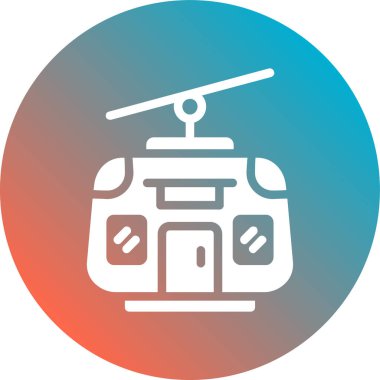 Helikopter simgesi vektör illüstrasyonu