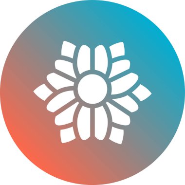 Çiçek. Web simgesi basit tasarım