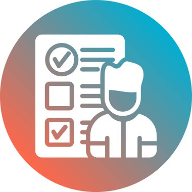 Denetim listesi düz simge vektör çizim