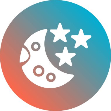 Ay ikonu vektör illüstrasyonu