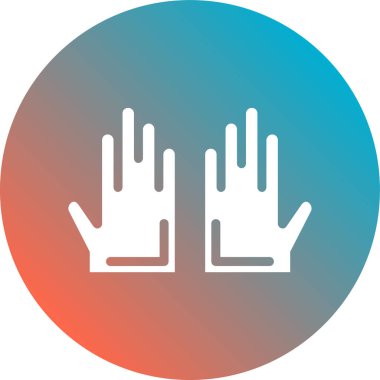 Soyut arkaplanda avuç içi simgesi izole edildi