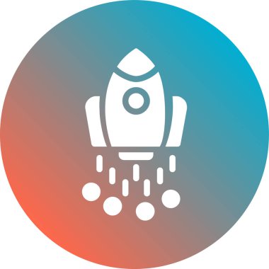 roket ikonu vektör illüstrasyonu