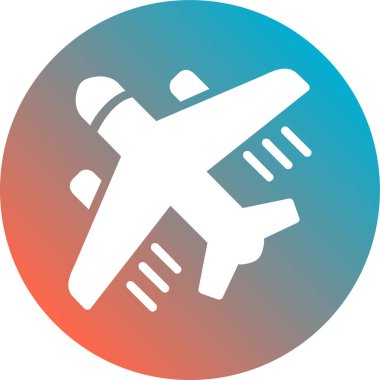 Uçak simgesinin vektör illüstrasyonu