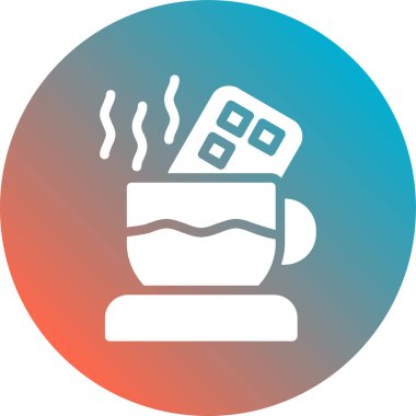 kahve fincanı simgesi, vektör illüstrasyonu