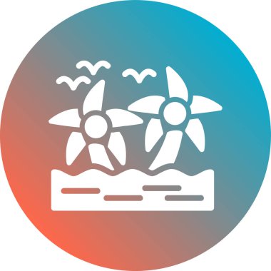 Bir bitkinin modern siluetinin vektör çizimi