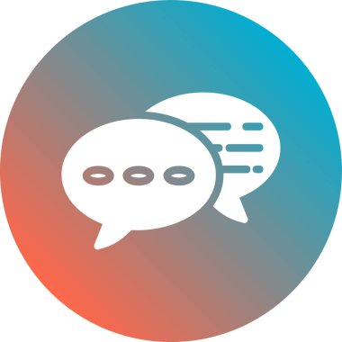 Sohbet simgesi soyut arkaplanda izole edildi