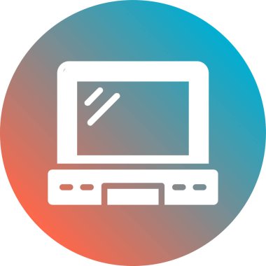 Dizüstü bilgisayar simgesi vektör çizimi