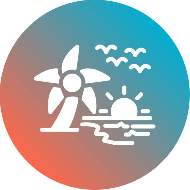 Bir güneş simgesinin vektör illüstrasyonu