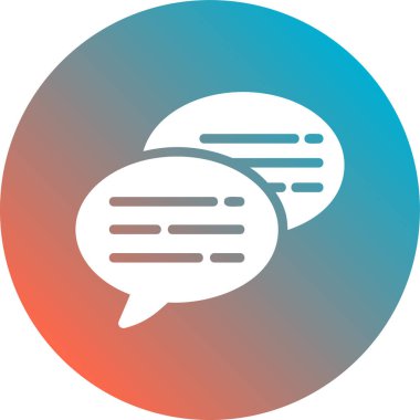 Konuşma baloncukları simgesi, vektör illüstrasyonu