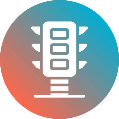 Modern elektrikli ısıtıcı simgesinin vektör illüstrasyonu