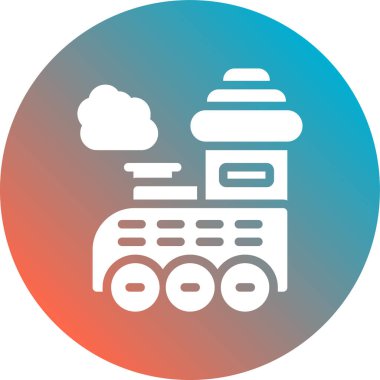 Vektör tren simgesi illüstrasyonu