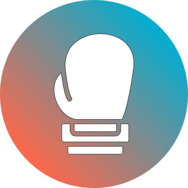 Beyaz arkaplanda mavi çizgi yuvarlak simgesi izole edildi. Uzun gölgeli beyaz düğme. vektör.