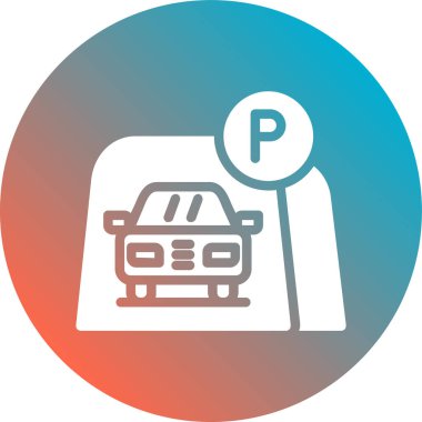 Araba park vektör simgesi