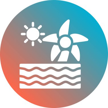 Güneş ikonu soyut bir grupta izole edildi