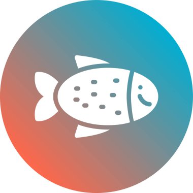 Balık simgesinin vektör illüstrasyonu