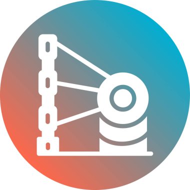 Vinç simgesinin vektör illüstrasyonu