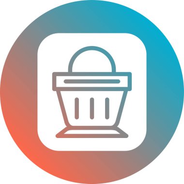 Sepet vektör simgesi çizimi soyut tasarım