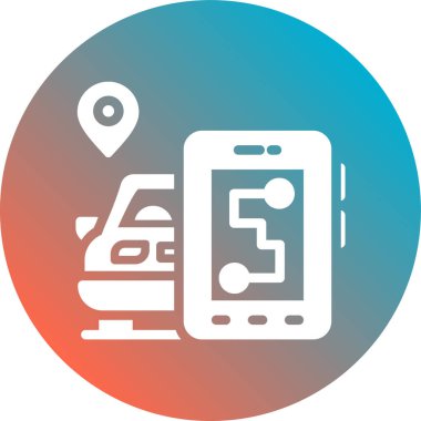 mobil uygulama vektörü renk simgesi