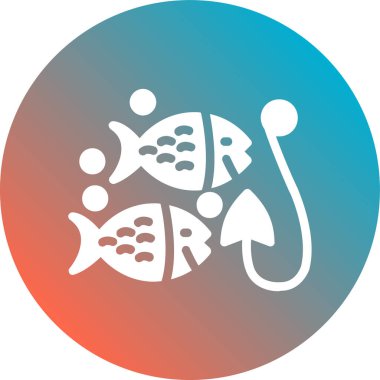 Moda tarzı izole edilmiş arkaplan grubunda balık simgesi