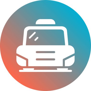 Bir araba simgesinin vektör illüstrasyonu